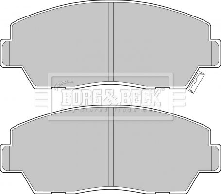 BORG & BECK Комплект тормозных колодок, дисковый тормоз BBP1248